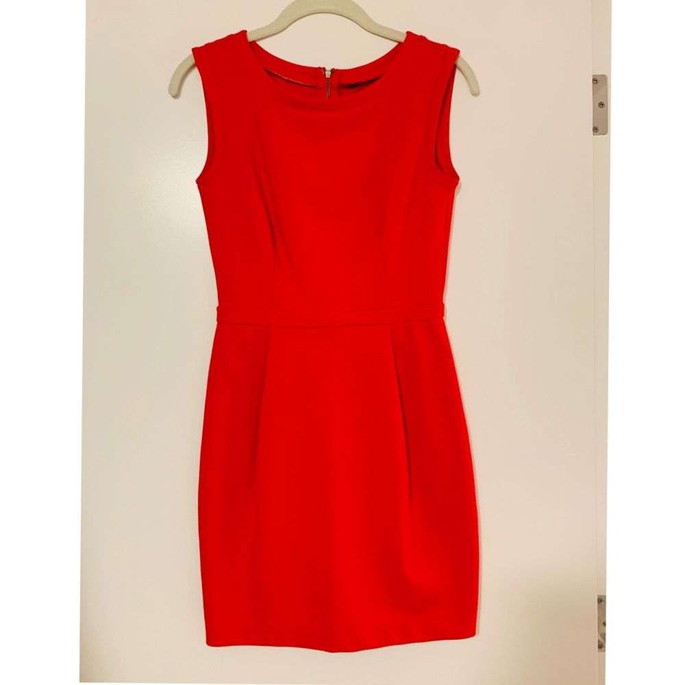 Red Bodycon Mini Dress Size XS Stretchy Knit Worn Once